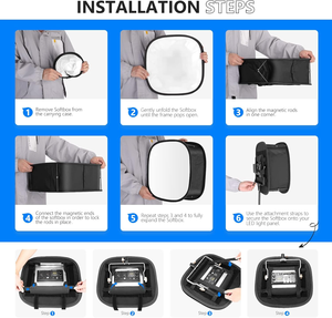 KEKAXI Studio photo, couverture de réflexion pour appareil photo reflex, flash portable, diffuseur softbox - Product Image 3