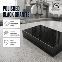 Bloc de base rectangulaire en granit épais pour fondation de machine de précision