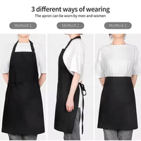 Vente en gros de tabliers de cuisine de chef de cuisine en coton polyester imperméable avec logo personnalisé pour homme et femme