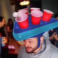 Porte-chapeau de fête gonflable, 1 pièce, jeu en PVC, porte-gobelet de bière, pour adultes et enfants