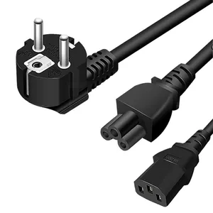 Euro Standard VDE ENEC CE KEMA Certified C5 Power Cord Connects Laptop Projector 3 Outlets 16A Rated Various 1m 2m 3m 5m 10m