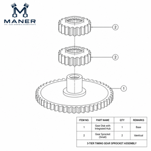 เฟืองไทม์มิ่งเพลาข้อเหวี่ยง MANER 23 ฟัน รุ่น OE 06H105209AT 06K105209 สำหรับ EA888 Golf GTI Tiguan Passat CC Scirocco Audi อะไหล่ทดแทน - Product Image 5