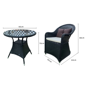 Ensemble de chaises longues d'extérieur pour restaurant, tables et chaises de salle à manger en rotin de haute qualité, ensemble de chaises de loisirs pour <span class=keywords><strong>jardin</strong></span> - Product Image 2