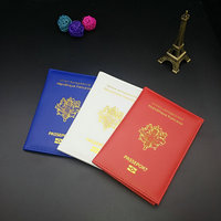 Couvertures de passeport en cuir PU avec logo personnalisé pour la France et l'UE