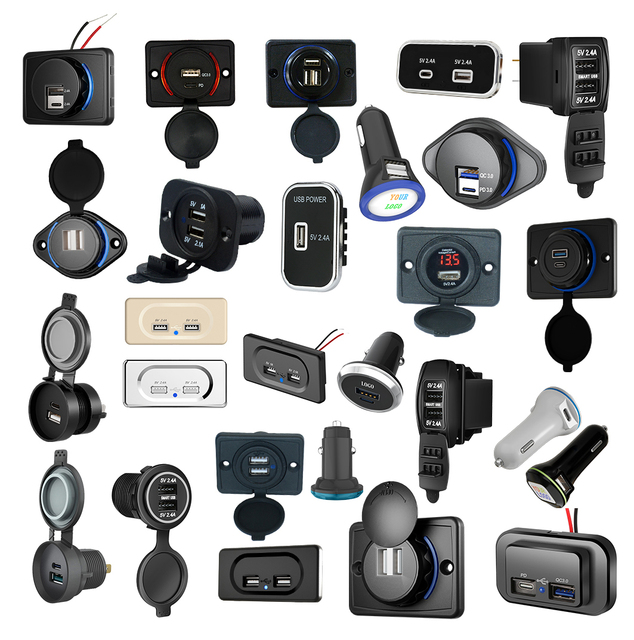 3.1A 2.1A Dual Port Boat Marine Car Bus Charger 12V USB Socket