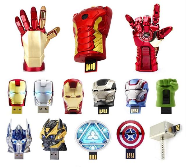 Metal Bulk Cheap Iron Man Usb Flash Drives Pendrive 1gb 4gb 8gb 16gb 32gb 64gb 128gb 256gb 512gb 1tb Usb