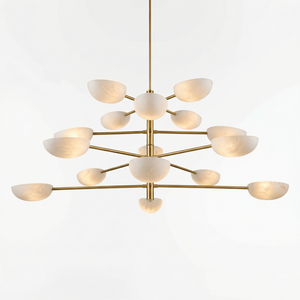 Lámpara Colgante Artística de Piedra Ónix con Diseño de Ramas y Pantallas de Cuenco de Múltiples Niveles para Interiores de Villas y Hoteles de Lujo - Product Image 5