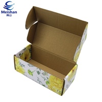 Boîte d'expédition en carton ondulé personnalisée Meishan, vente en gros, emballage pliable en kraft brun pour vêtements, gaufrage, pelliculage mat