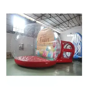 4m enfants adultes pvc publicité fête extérieure noël décoration bulle maison Photo Booth gonflable boule à neige location