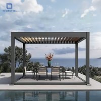 Pergola bioclimatique motorisée en aluminium de taille standard 3x3m, vente directe d'usine, pergola à lames orientables, jardin extérieur, patio, gazebo
