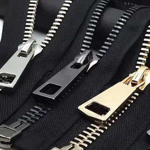 Hot Selling3# 5# 8# 10#Customized Metal Zippers For Garments And Bags High Quality Durable Open Type High Quality Zipper