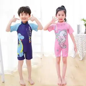 European American cartoon children's swimsuits Popular Cute boys and girls swimsuits quick dry swimming wholesale 2-10Y OEM ODM