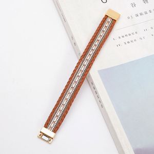 Double Snap Bracelet <b>Top</b>-rated White Label Deer Antler Inlay Holiday Gift for Women Two-tone Finish - Product Image 3