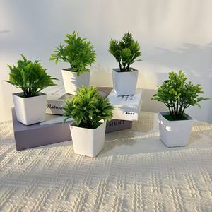 Plantes artificielles Paulon, 18 pouces, en pot carré, haute simulation, pour décoration intérieure et extérieure - Product Image 3