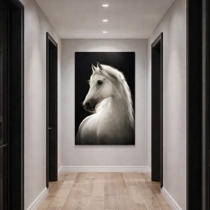 Pintura al Óleo de Caballo Realista Personalizada al por Mayor, Arte Mural 3D Texturizado, Decoración de Interiores Pintada a Mano - Product Image 6