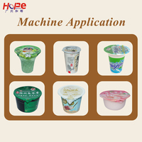 Machine automatique de remplissage et de scellage de gobelets en verre PLC pour sauce salade crémeuse, sauce pâtes, yaourt