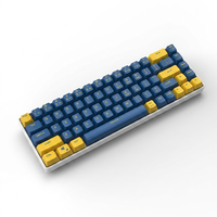 Clavier de jeu compact 65% 68 touches, marron chic, Hot Swap, 3 broches 5 broches, sans fil, rétroéclairage RGB pour ordinateur