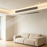 Grille de ventilation linéaire moderne à 2 fentes en alliage d'aluminium pour systèmes CVC commerciaux extérieurs et salons