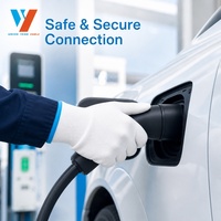 Câble EV Type 2 vers Type 2 OEM d'usine, 32A 7,4kW monophasé, gaine TPU flexible IP65, fil noir pour station de recharge de voiture