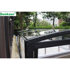 サンカー自動安全スパエンクロージャー引き込み式プールスライド式屋根カバープールエンクロージャー - Product Image 4