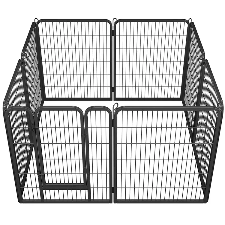 8 side folding metal dog playpen 80cm 8 panels xl puppy dog run fence