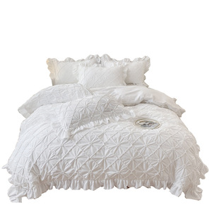 Juego de Funda Nórdica Moderna Minimalista con Volantes de Fibra Sintética con Diseño de Anime, Kit de Ropa de Cama Textil para el Hogar, Exportado a Europa y América - Product Image 5