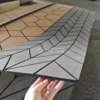 Panneaux acoustiques décoratifs en bois MDF chêne Akupanels, lames plates, insonorisants pour murs
