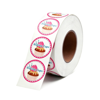 Etiquetas Adhesivas de Vinilo Impermeables Personalizadas con Logotipo, Etiquetas Redondas Troqueladas para Empresas, Empaque y Marca