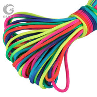 Cordon de parachute portable en nylon coloré de 4 mm à 7 brins, résistant à 550 lb, pour sac de randonnée, en polyester, pour usage avec chaussures