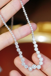 สร้อยคอเทนนิสสุดหรู Xinfly Elegant Platinum PT950 ทองคำแท้ ประดับเพชร 2.40 กะรัต สำหรับผู้หญิง - Product Image 2