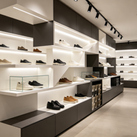 Vitrine de luxe pour sacs à main en bois massif avec étagères éclairées par LED pour boutique de sacs et de chaussures, vitrine de magasin