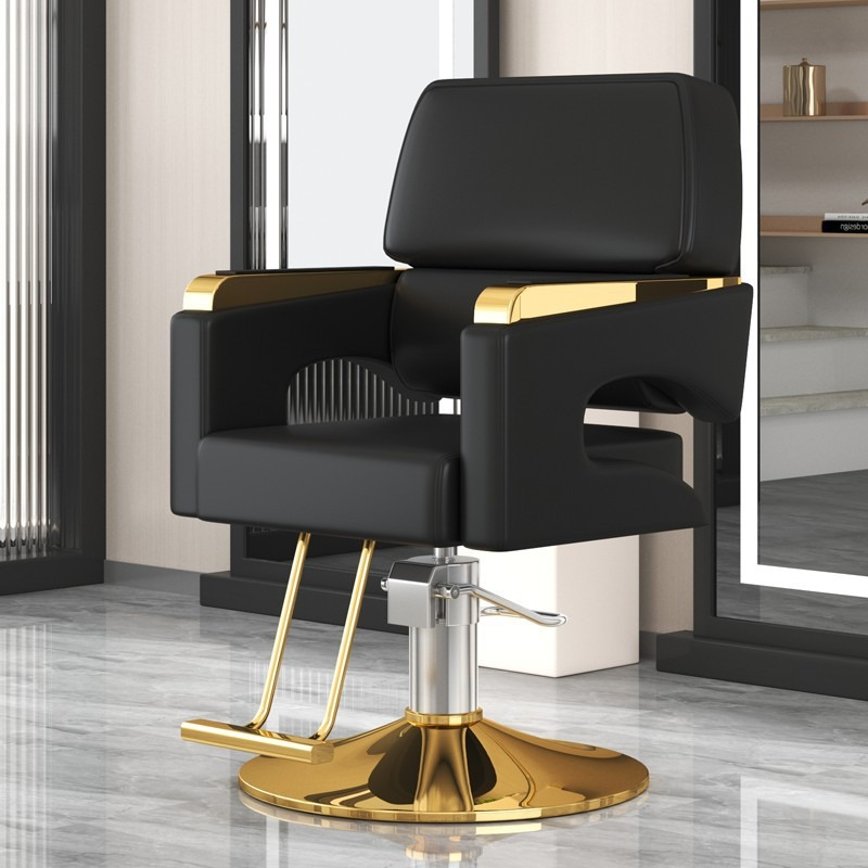 Saloon Chair Beauty Salon Kids Salon Chair Black Flat Seat Barber