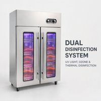 Armoire de stérilisation à vapeur haute température en acier inoxydable 304, séchage à air chaud, capacité de 80 paniers/heure, intérieur anticorrosion