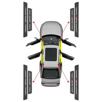 Protection de seuil de porte de voiture en PET imperméable avec logo sportif, autocollants anti-rayures, décoration automobile personnalisée