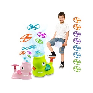 Nouveau lanceur de disques volants pour chiot, jouet d'extérieur avec 8 disques volants et 2 filets de capture - Product Image 1