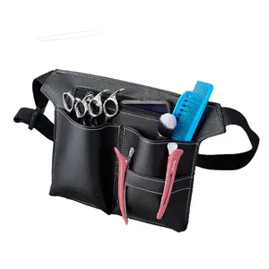 professional hairdressing leather scissor waist bag pouch bag Scissor Bag with Belt for hair stylist