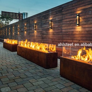 <strong>Large</strong> square Steel Garden Gas <strong>Fire</strong> <strong>Pits</strong> Eco Friendly Corten Steel Metal Outdoor Gas <strong>Fire</strong> <strong>Pit</strong> - Product Image 2