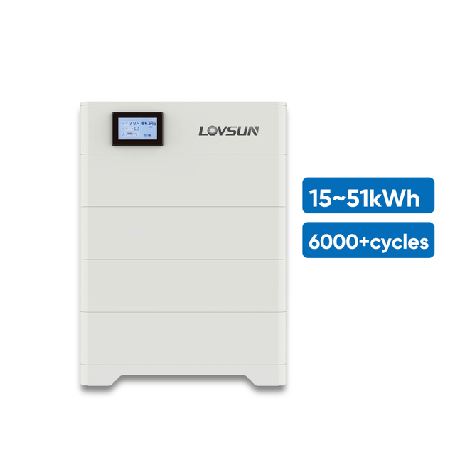 Lovsun 10kwh 15kwh 20kwh 50kwh Stackable HV Solar Battery 153.6Vv-512V Byd Sungrow Goodwe Compatible Lifepo4 Battery