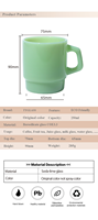 Nouveauté : Tasses à café en verre borosilicate colorées de 250 ml avec poignée, pour sublimation, pour café, eau, lait, jus, thé