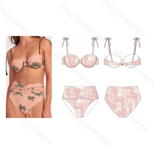 Thiết Kế Mới Nhãn Hiệu Riêng Biểu Tượng Tùy Chỉnh Màu Sắc Bikinis Sinh Thái Thân Thiện Với Vải Sexy Áo Tắm Phụ Nữ Mặc Bikini Tùy Chỉnh Đồ Bơi - Product Image 3