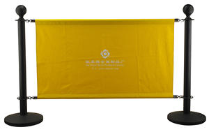 مقهى حاجز حامل شعارات نظام مع وظيفة الإعلان كامل اللون مخصص لافتات - Product Image 3