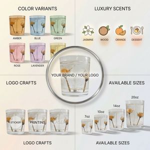 Luxury Botanical Scented Soy Wax <b>Candle</b> With Dried Flowers For Aesthetic Home Decor Wholesale Private Label Premium <b>Set</b> - Product Image 3