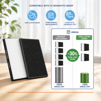 Filter HEPA Karbon Aktif Tahan Lama FZ-BX50HF/FZ-B50DF Grosir untuk Seri KC-50 Penggunaan Rumah Tangga, Penggantian Hemat