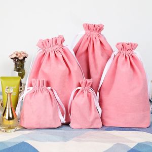 High Quality Reusable Velvet Beauty Instrument Jewellery <b>Pouches</b> Drawstring Shock Resistance Custom Logo & Size for Candle Use - Product Image 4