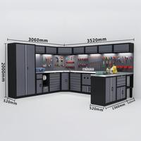 Armoire à outils modulaire en acier OEM, unités de rangement robustes pour atelier et garage avec finition époxy et verrouillage à 3 points