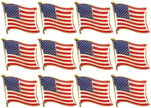 Broche drapeau américain en cristal transparent bleu et rouge, livraison rapide, pour le 4 juillet, pour la décoration - Product Image 2