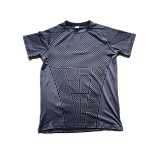 T-shirt de sport pour homme, tenue de fitness ajustée, élastique, séchage rapide, coupe ajustée, tendance, entraînement musculaire des jambes, manches courtes - Product Image 6