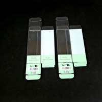 Boîte d'emballage pliable en plastique PET vert pour dentifrice, brosse à dents et articles de toilette quotidiens