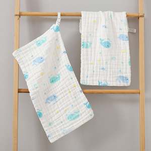 Toalla Facial de Algodón para Bebé de 6 Capas, 50x25cm, Fácil de Limpiar, Paño para Eructos, Pañuelo Largo, Gasa Cuadrada Tejida para el Hogar y el Baño - Product Image 2