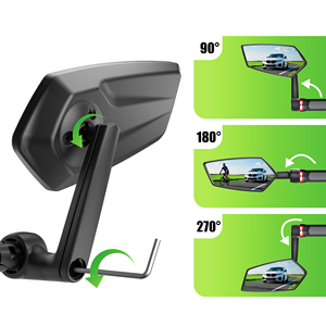 EasyDo Specchietti Retrovisori Pieghevoli Ecologici per Bici e Scooter Elettrici - Accessori Bici in Offerta - Product Image 4